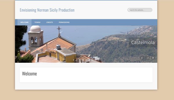 Envisioning Norman Sicily homepage screenshot